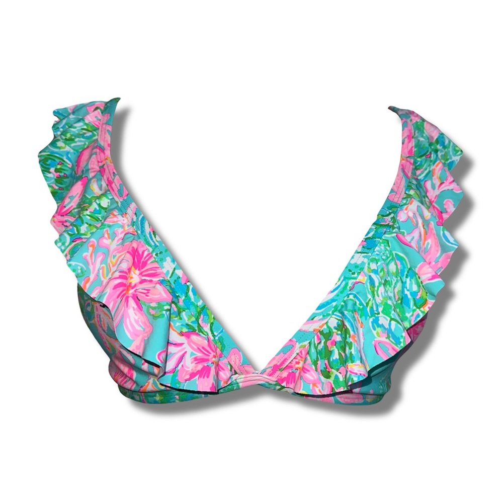 Lilly Pulitzer Surf Blue So Shellegant Suria Bikini Top